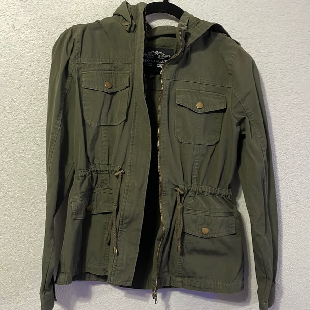 Green utility jacket